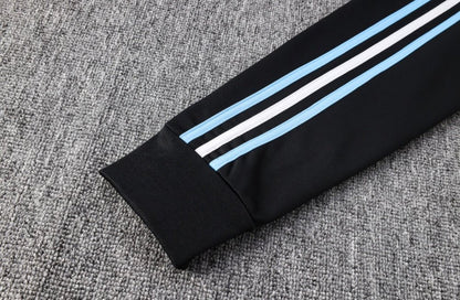 Argentina Black and Blue Premium Tracksuit from FootballPrestige.com - Premium Football Kits