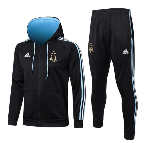 Argentina Black and Blue Premium Tracksuit from FootballPrestige.com - Premium Football Kits