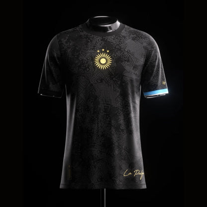 Argentina "La Pulga" Premium Black Kit from FootballPrestige.com - Premium Football Kits