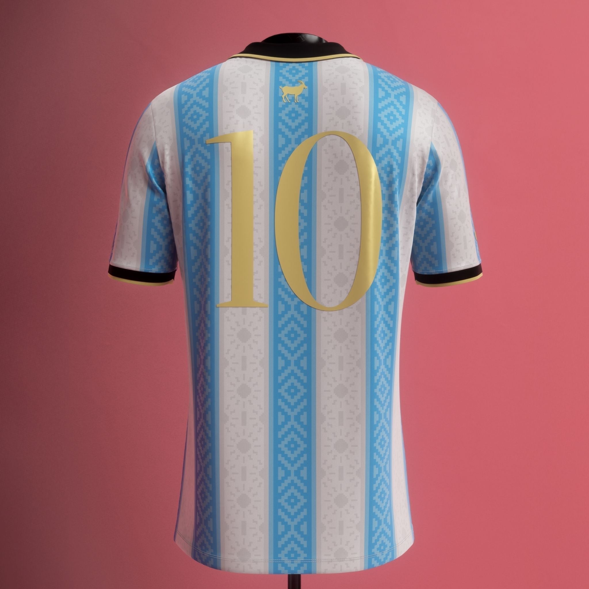 Argentina "La Pulga" Premium White Kit from FootballPrestige.club - Premium Football Kits