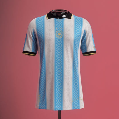 Argentina "La Pulga" Premium White Kit from FootballPrestige.com - Premium Football Kits
