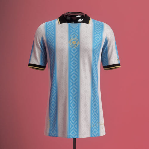 Argentina "La Pulga" Premium White Kit from FootballPrestige.com - Premium Football Kits