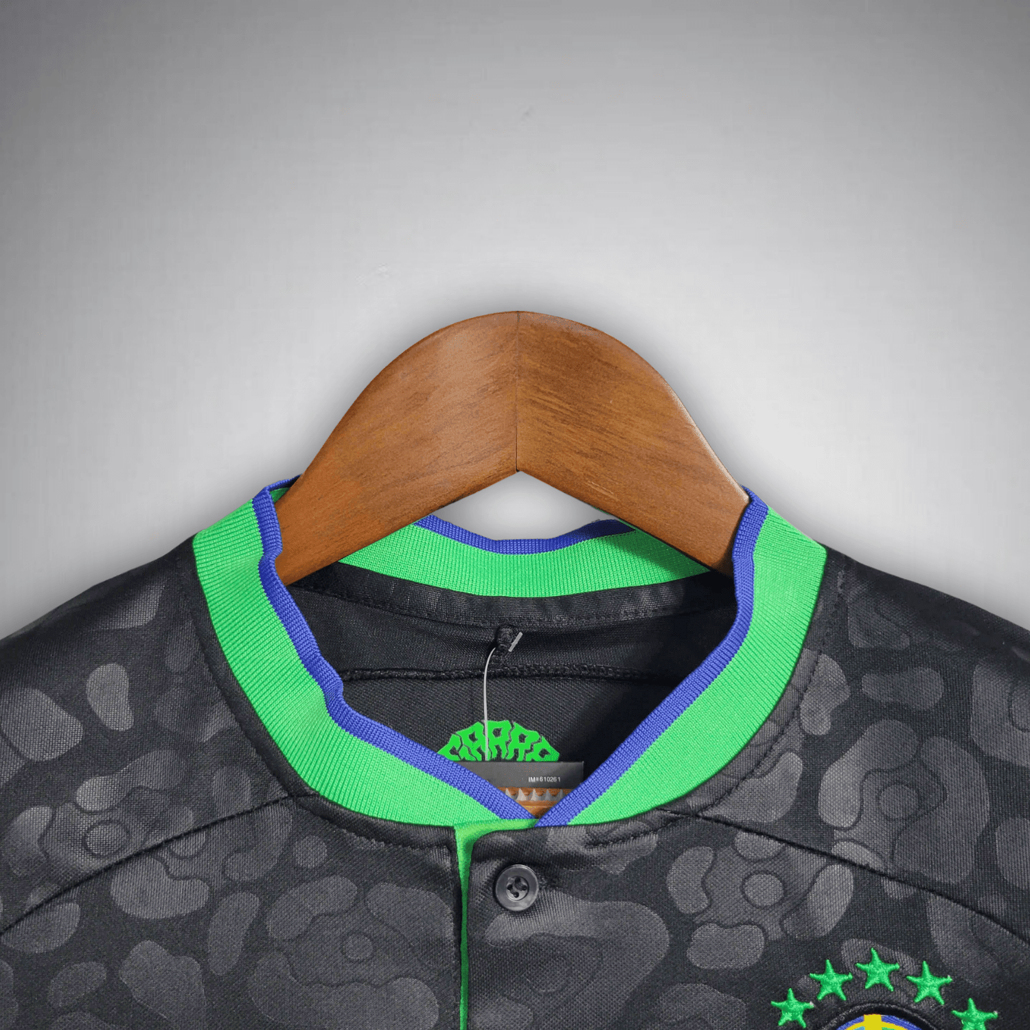 Brazil "Black Leopard" Premium Kids Size Kit from FootballPrestige.club - Premium Football Kits