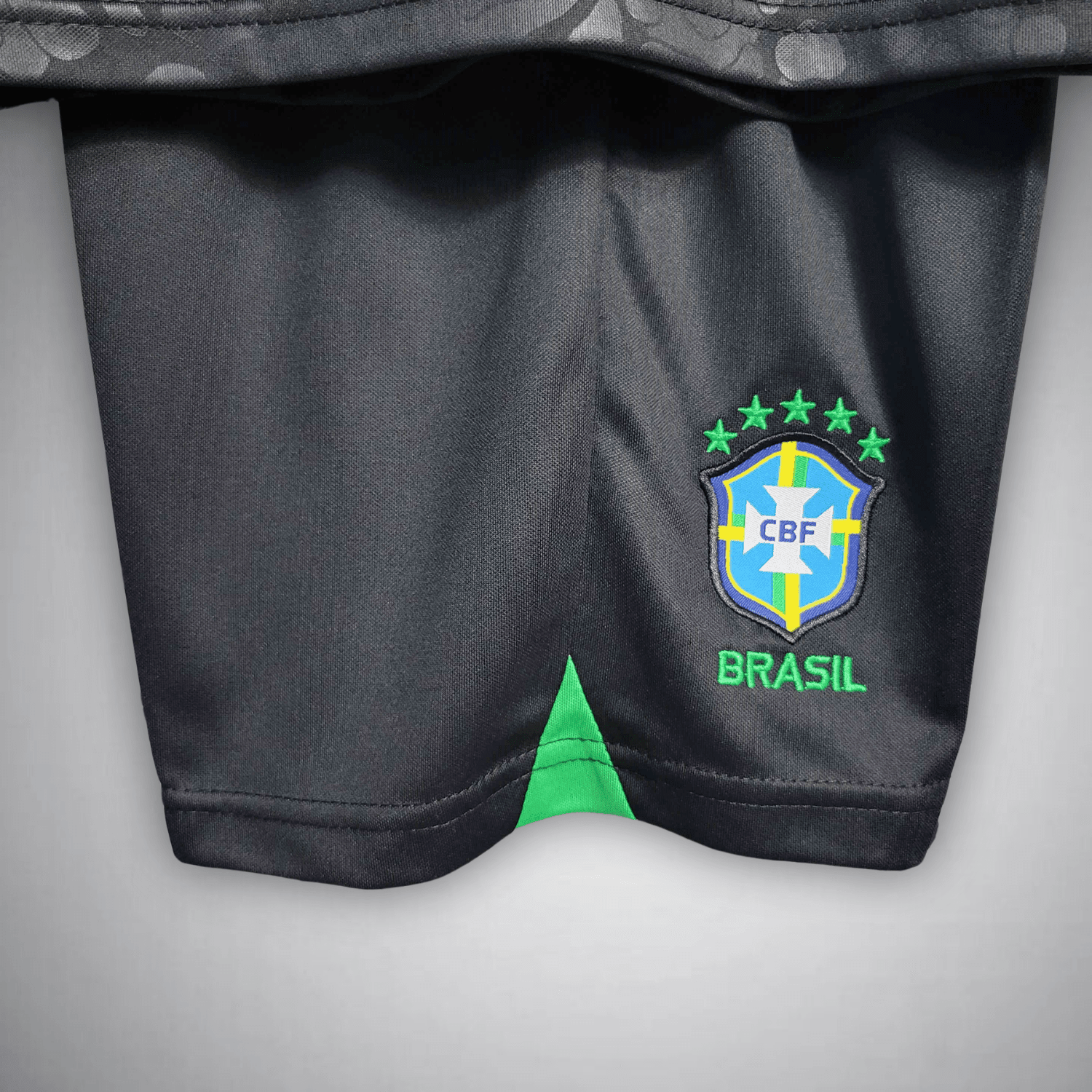 Brazil "Black Leopard" Premium Kids Size Kit from FootballPrestige.club - Premium Football Kits