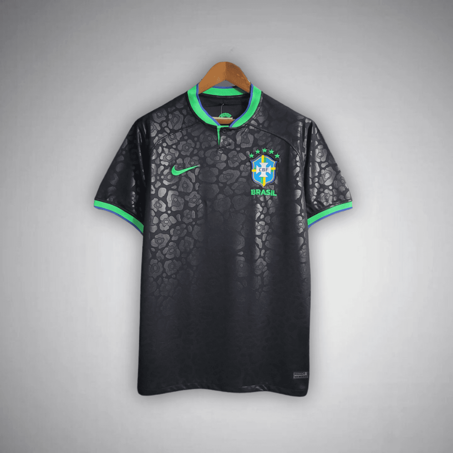 Brazil "Black Leopard" Premium Kit from FootballPrestige.club - Premium Football Kits