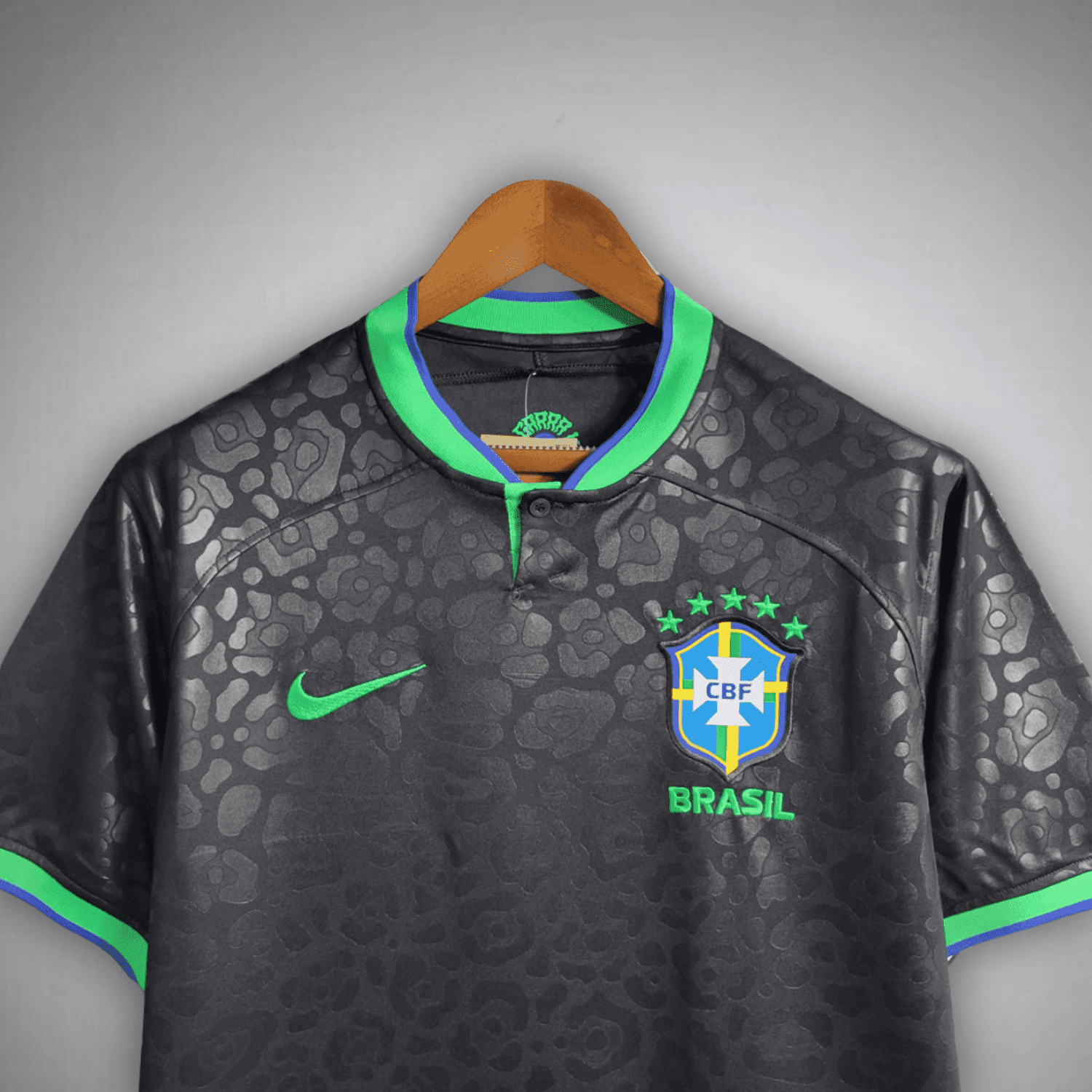 Brazil "Black Leopard" Premium Kit from FootballPrestige.club - Premium Football Kits
