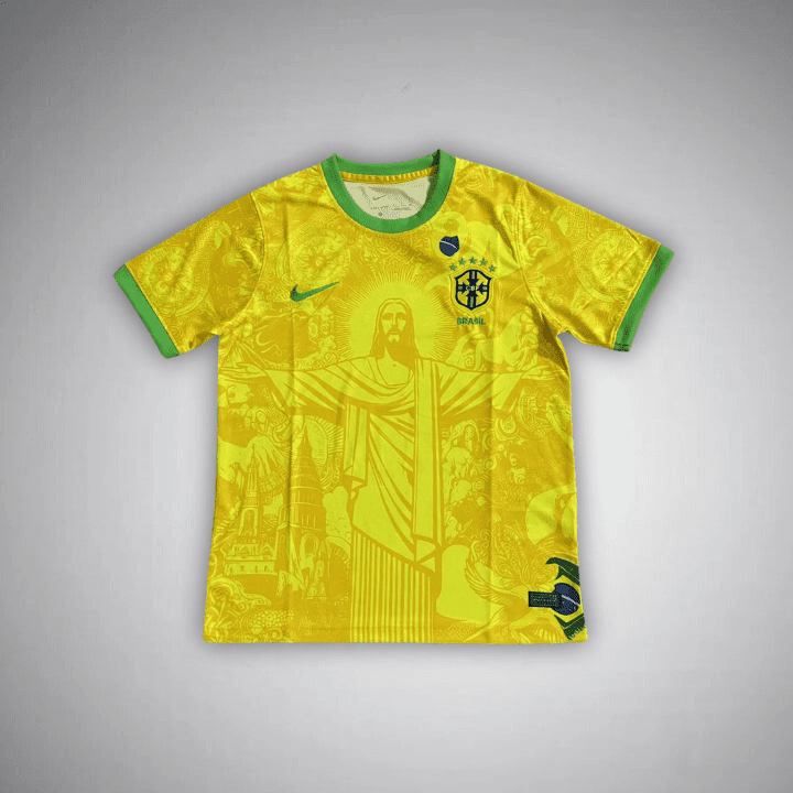 Brazil "Christ the Redeemer" Premium Kit from FootballPrestige.club - Premium Football Kits