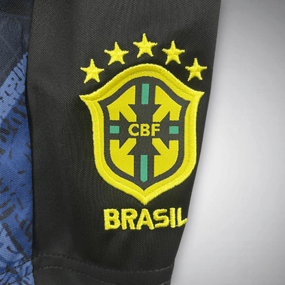 Brazil "Jesus" Premium Blue Kids Size Kit from FootballPrestige.com - Premium Football Kits