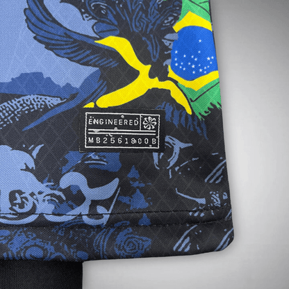 Brazil "Jesus" Premium Blue Kids Size Kit from FootballPrestige.com - Premium Football Kits