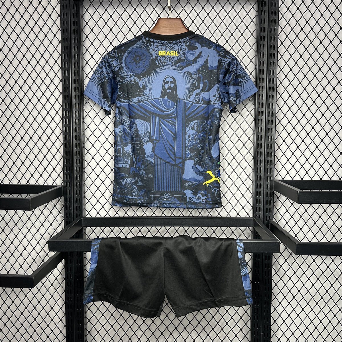 Brazil "Jesus" Premium Blue Kit from FootballPrestige.com - Premium Football Kits