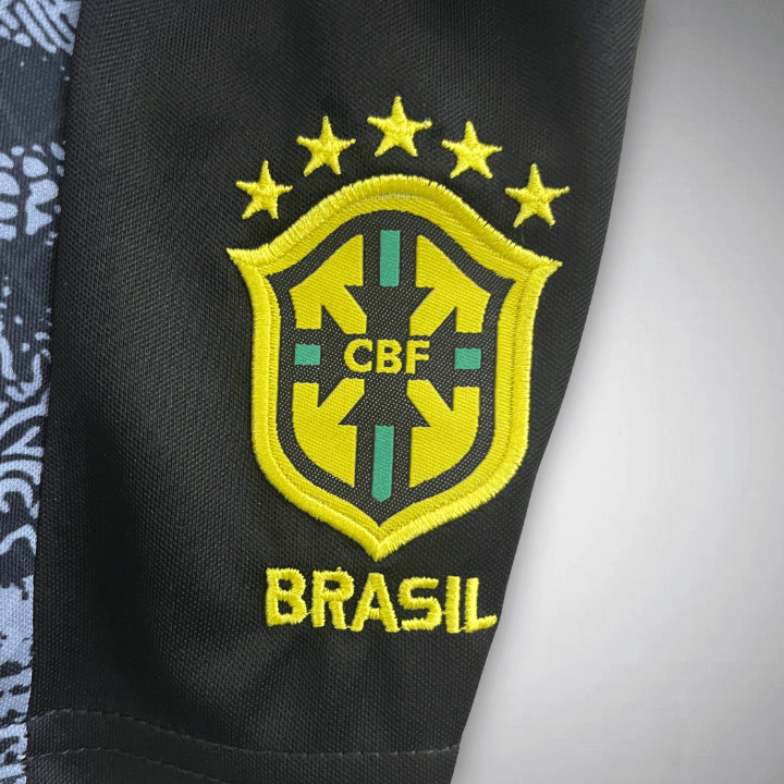 Brazil "Jesus" Premium Kids Size Kit from FootballPrestige.club - Premium Football Kits