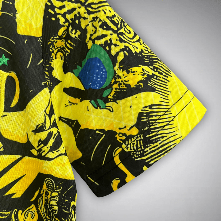 Brazil "Jesus" Premium Kids Size Yellow Kit from FootballPrestige.com - Premium Football Kits