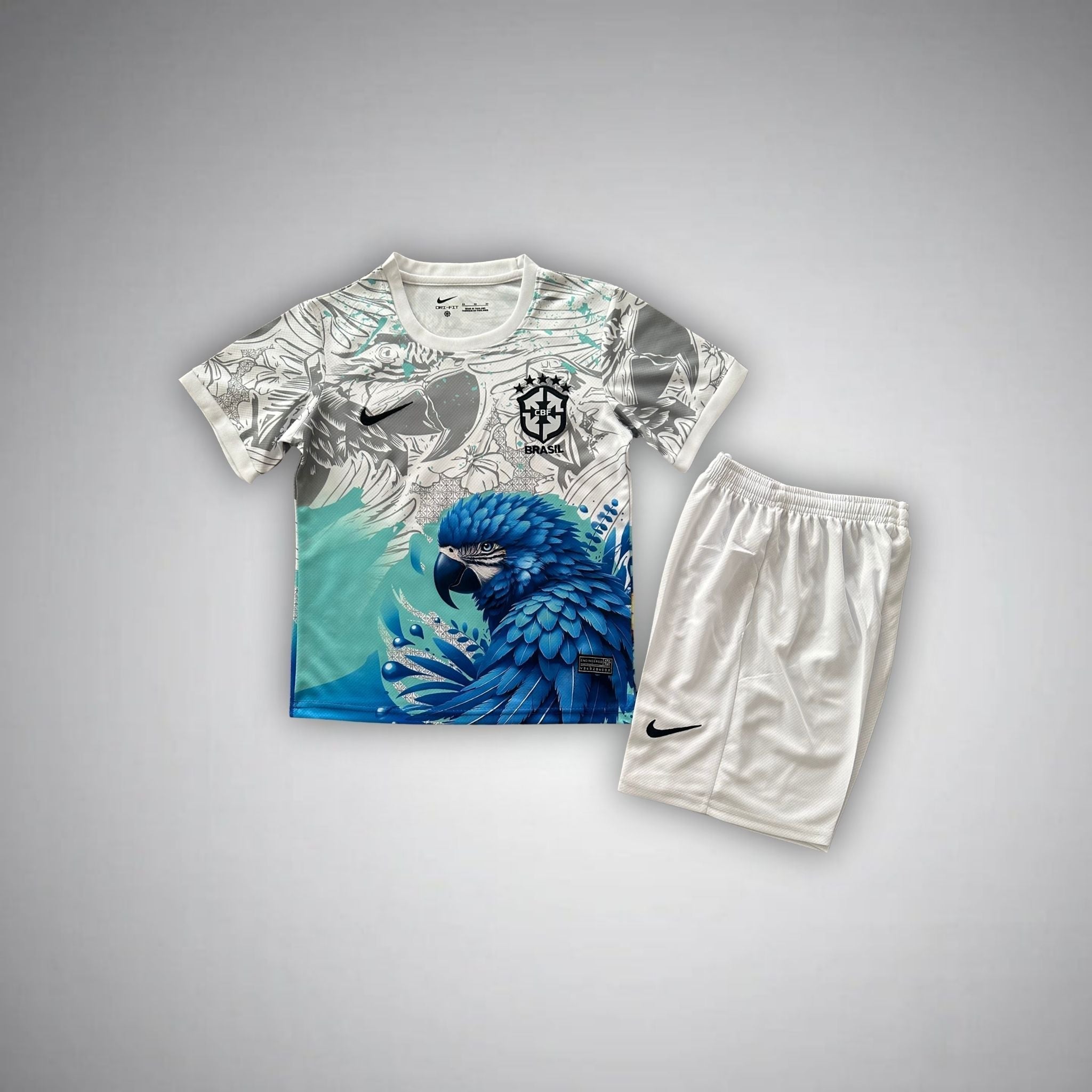 Brazil "Rio Rise" Premium Kids Size Kit from FootballPrestige.club - Premium Football Kits