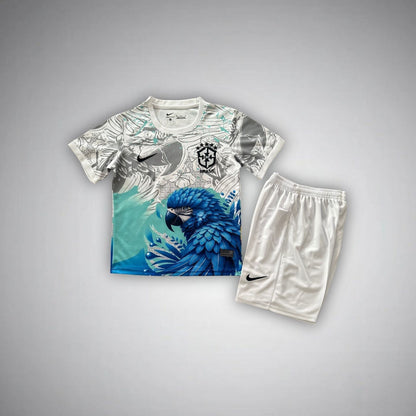Brazil "Rio Rise" Premium Kids Size Kit from FootballPrestige.com - Premium Football Kits