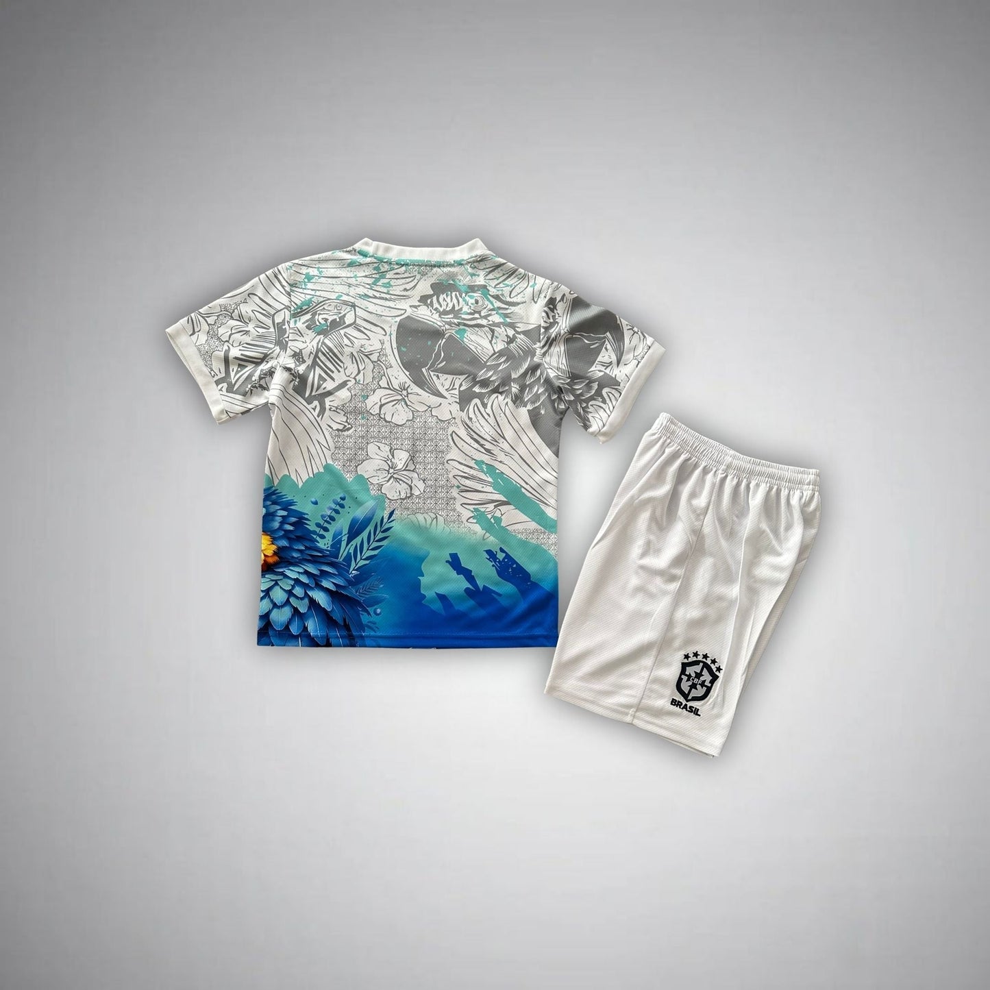 Brazil "Rio Rise" Premium Kids Size Kit from FootballPrestige.com - Premium Football Kits
