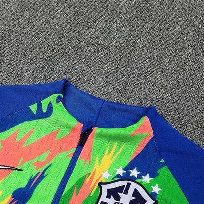 Brazil "Tropical Inferno" Premium Tracksuit from FootballPrestige.com - Premium Football Kits