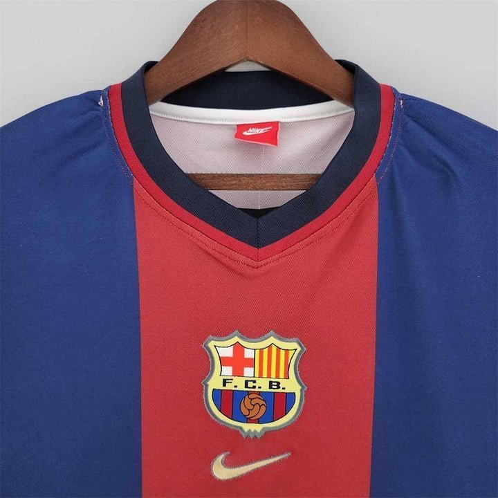 FC Barcelona 1998 - 1999 Retro Home Kit from FootballPrestige.shop - Premium Concept kits