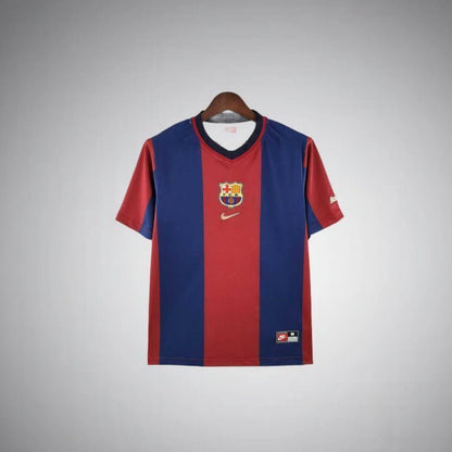 FC Barcelona 1998 - 1999 Retro Home Kit from FootballPrestige.shop - Premium Concept kits