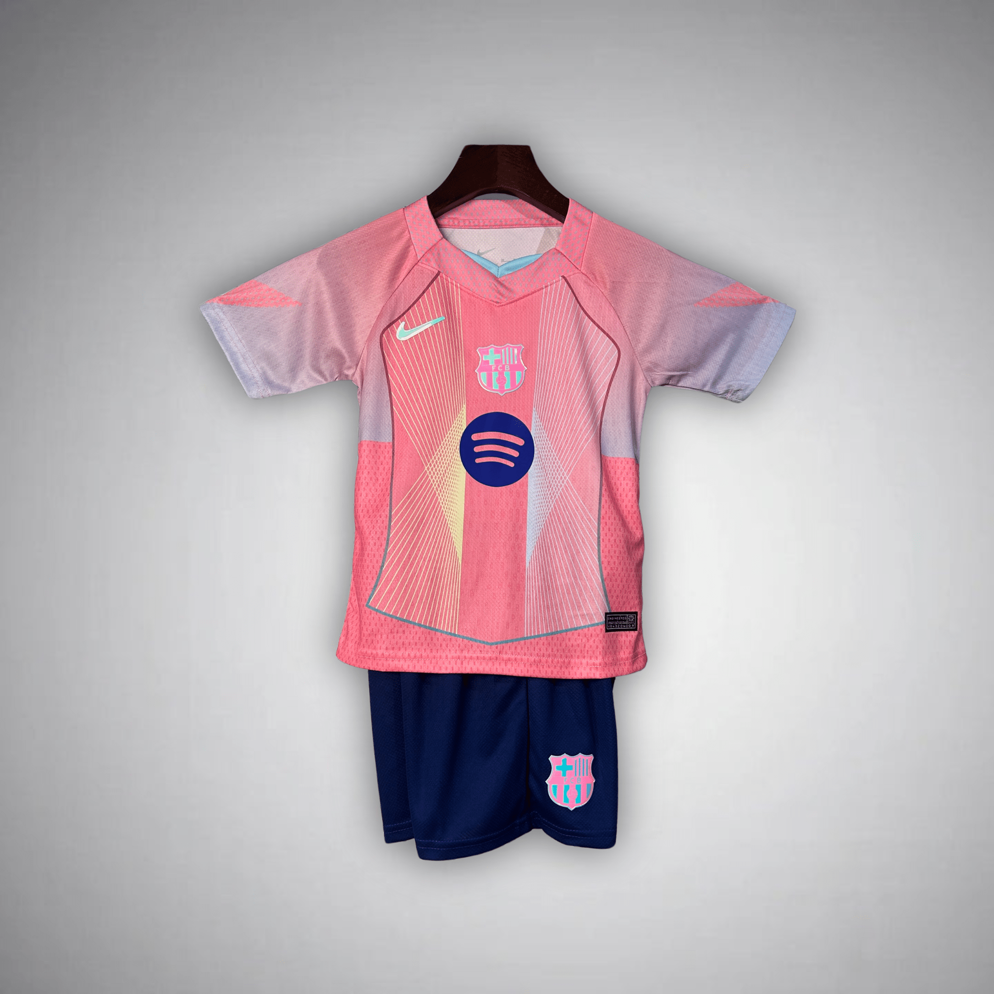 FC Barcelona "Aurora" Premium Kids Size Kit from FootballPrestige.club - Premium Football Kits