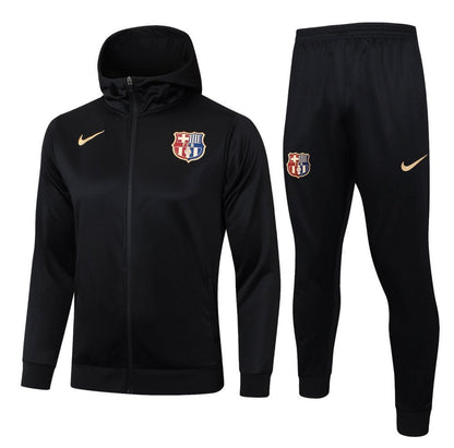 FC Barcelona Black Premium Tracksuit from FootballPrestige.com - Premium Football Kits