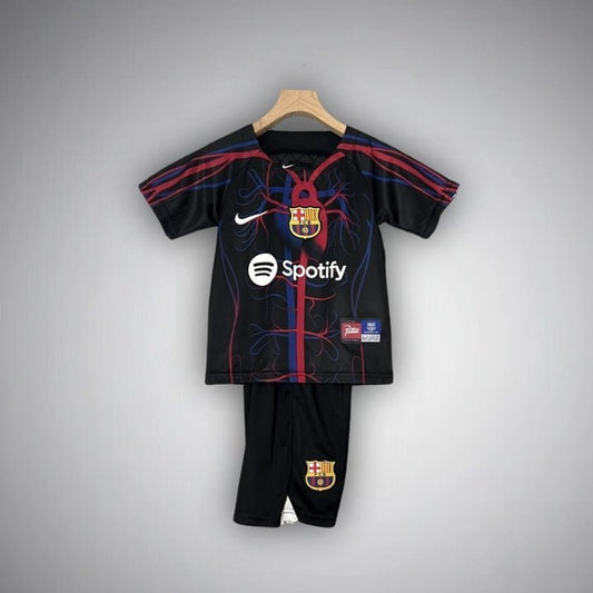 FC Barcelona "Catalan Veins" Kids Size Kit from FootballPrestige.com - Premium Football Kits