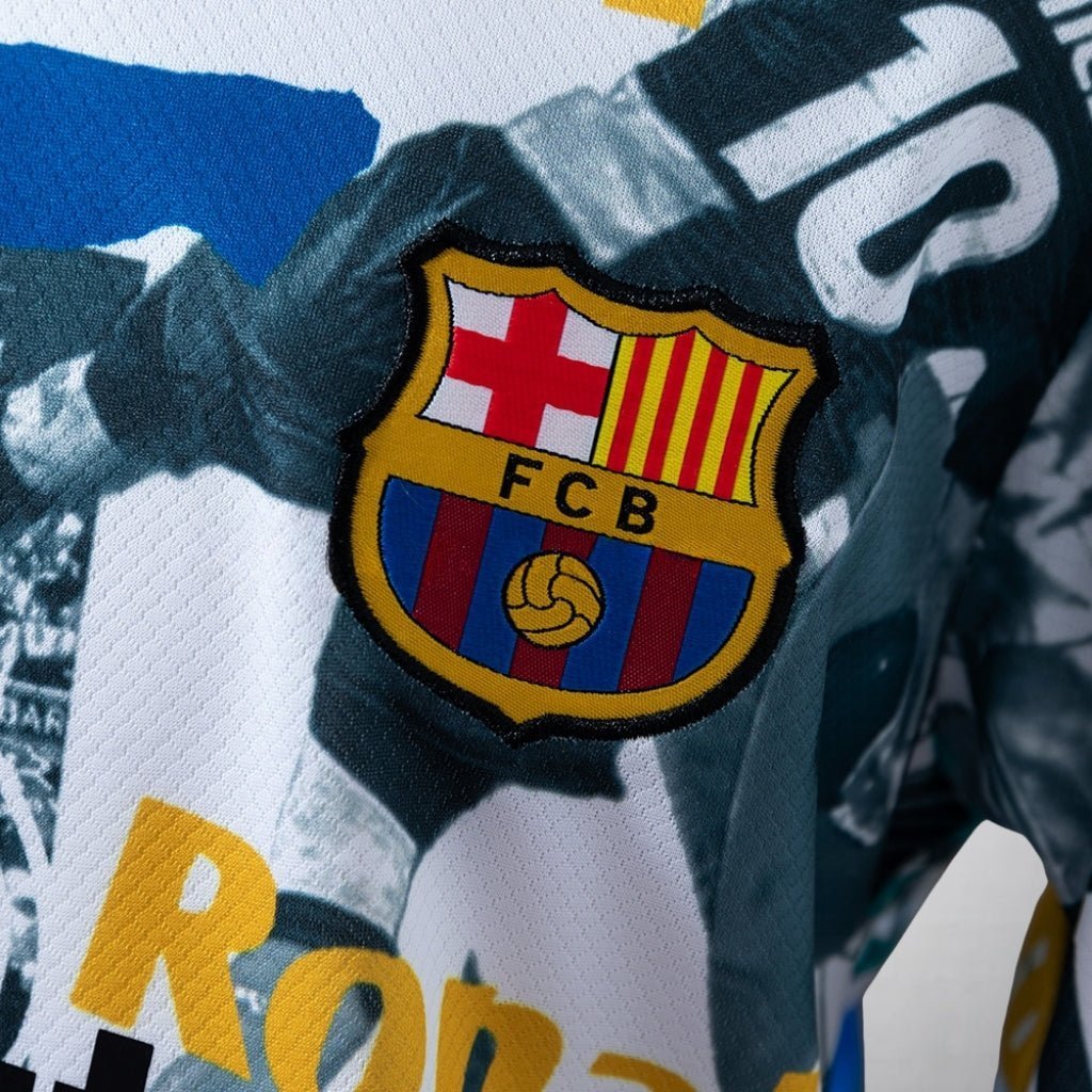 FC Barcelona "Chronicle" Premium Kids Size Kit from FootballPrestige.club - Premium Football Kits