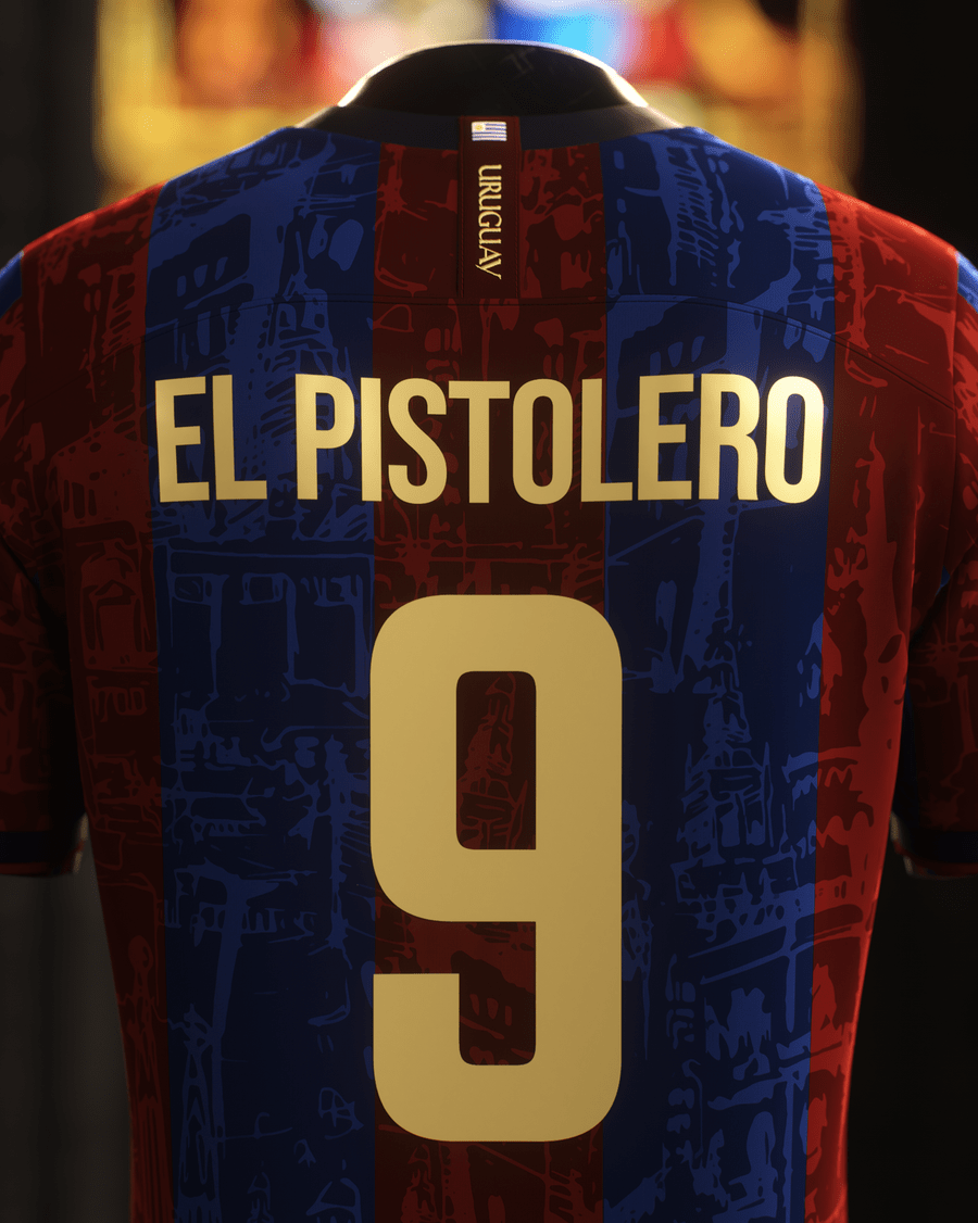 FC Barcelona "El Pistolero" Premium Kit from FootballPrestige.club - Premium Football Kits