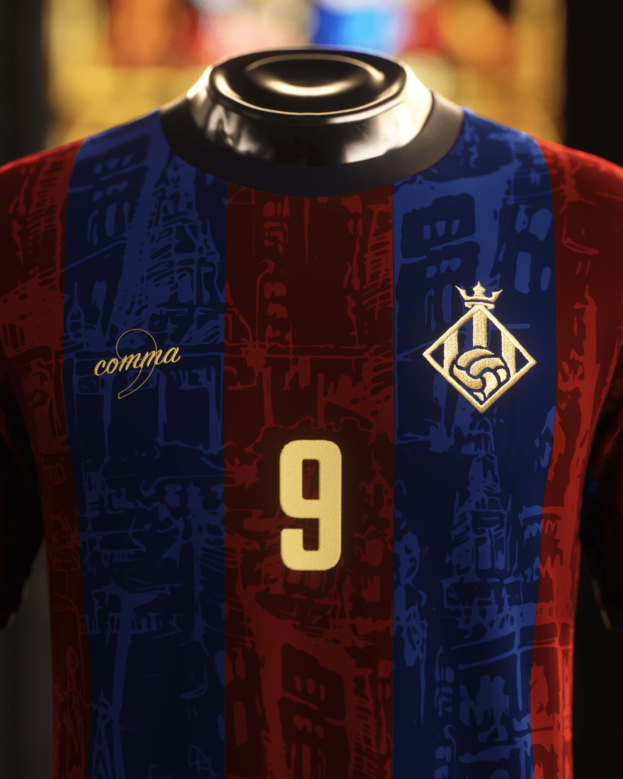 FC Barcelona "El Pistolero" Premium Kit from FootballPrestige.com - Premium Football Kits