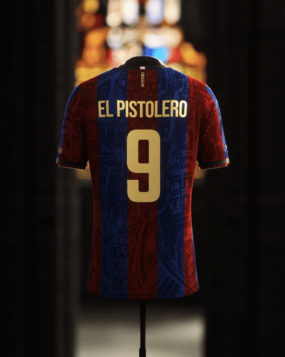 FC Barcelona "El Pistolero" Premium Kit from FootballPrestige.com - Premium Football Kits
