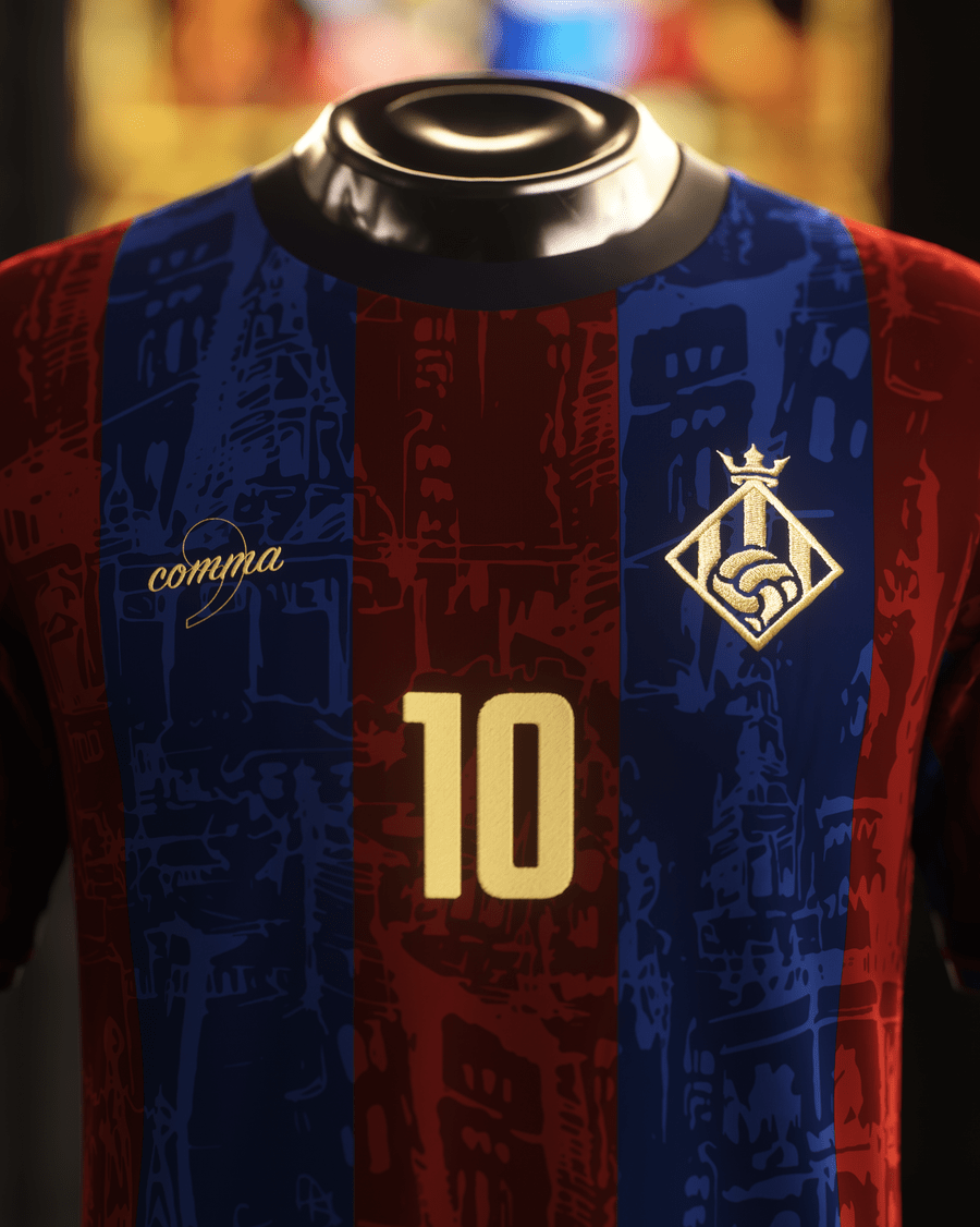 FC Barcelona "La Pulga" Premium Kit from FootballPrestige.club - Premium Football Kits