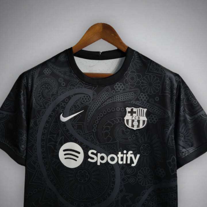 FC Barcelona "Noir Fleur" Premium Kit from FootballPrestige.club - Premium Football Kits
