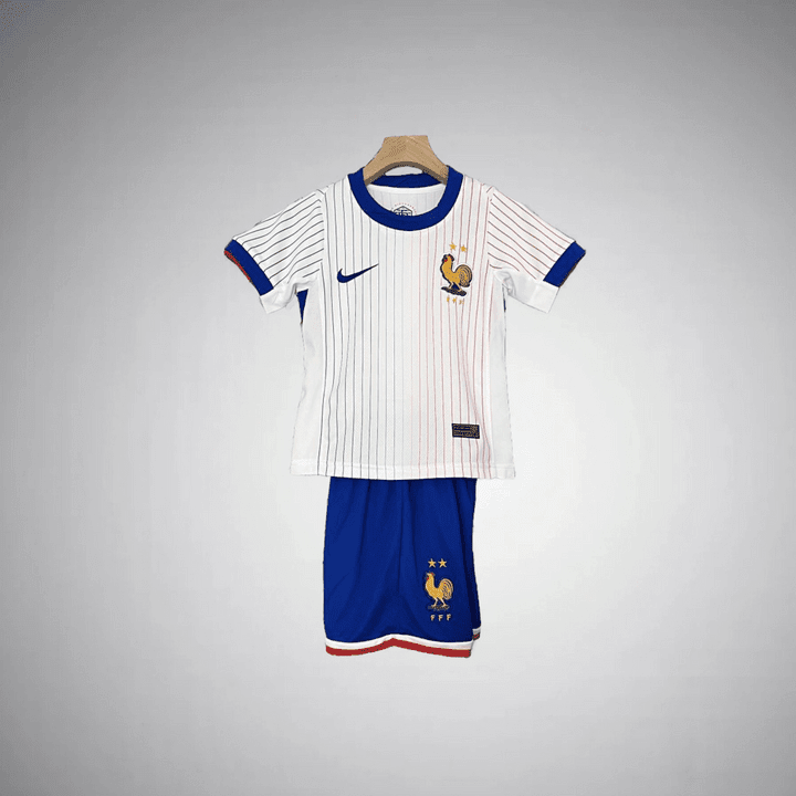France 2024 Away Kids Size Kit from FootballPrestige.com - Premium Football Kits