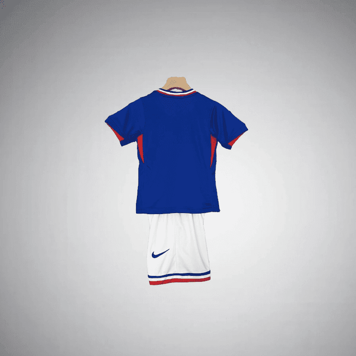 France 2024 Home Kids Size Kit from FootballPrestige.club - Premium Football Kits