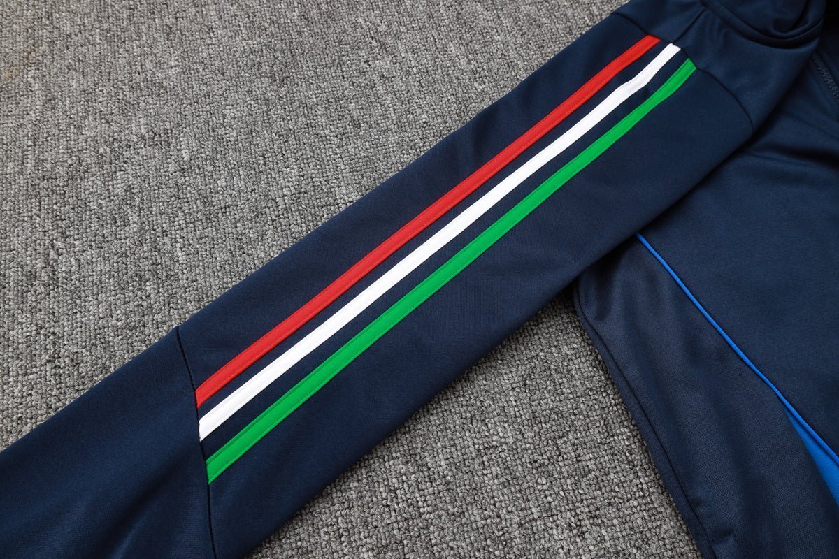 Italy Turquoise and Dark Blue Premium Tracksuit from FootballPrestige.com - Premium Football Kits