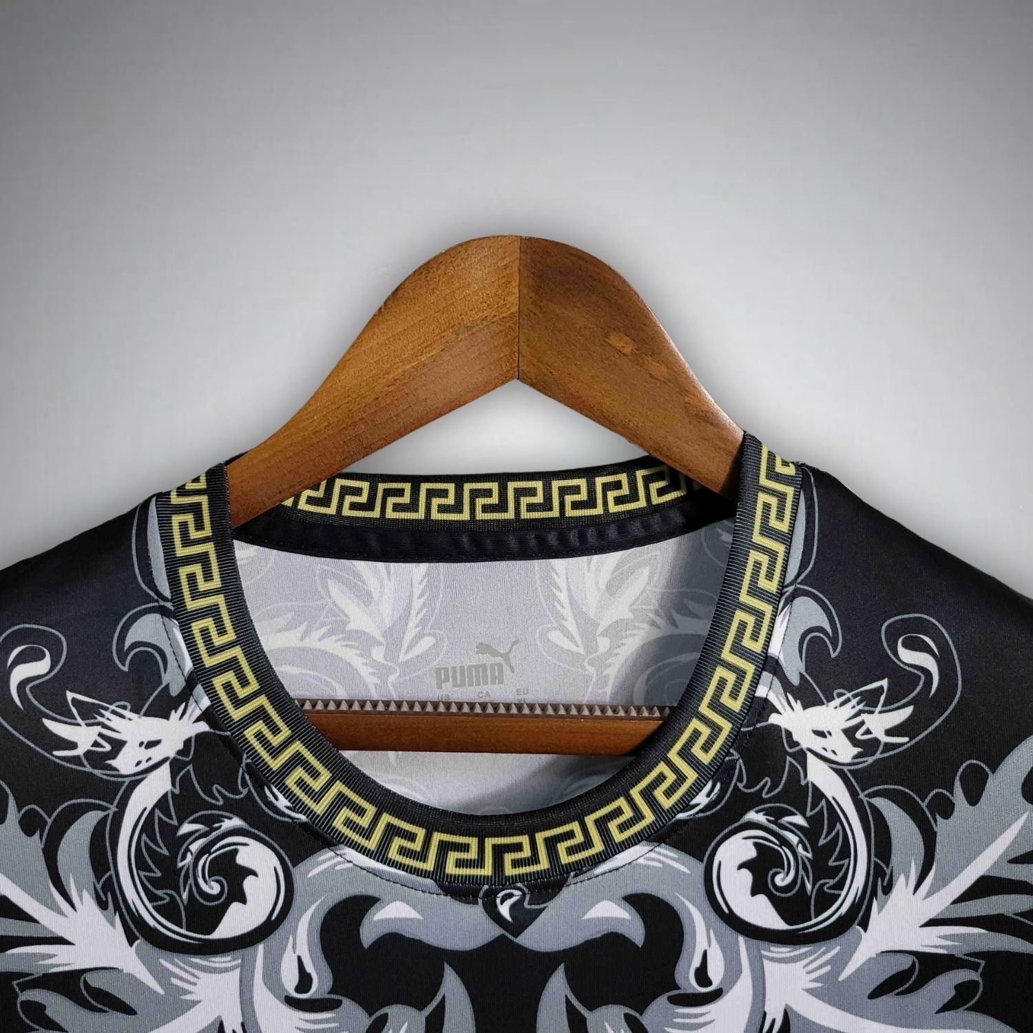 Italy "Versace" Premium Black Kit from FootballPrestige.club - Premium Football Kits