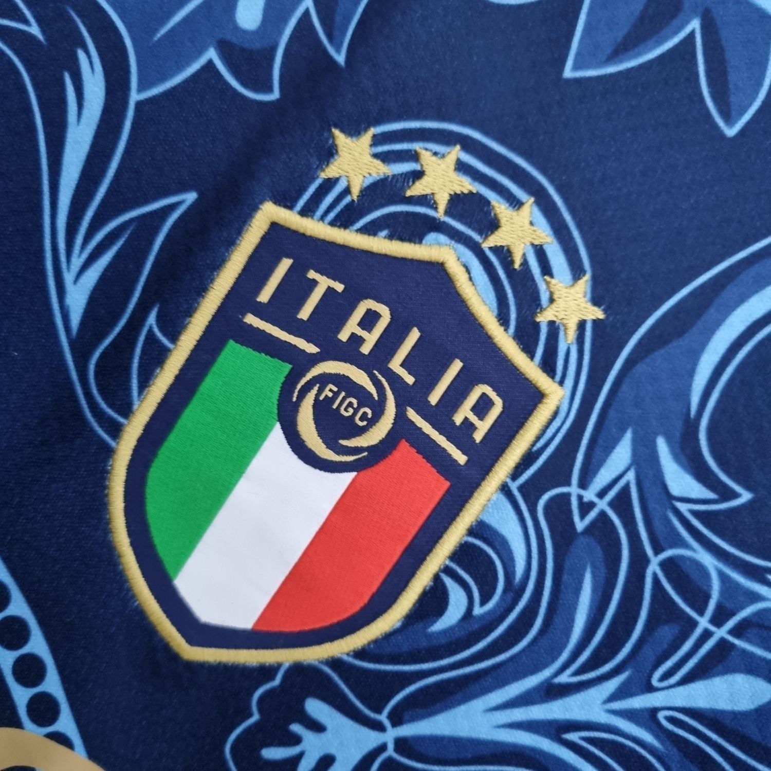 Italy "Versace" Premium Dark Blue Kit from FootballPrestige.club - Premium Football Kits