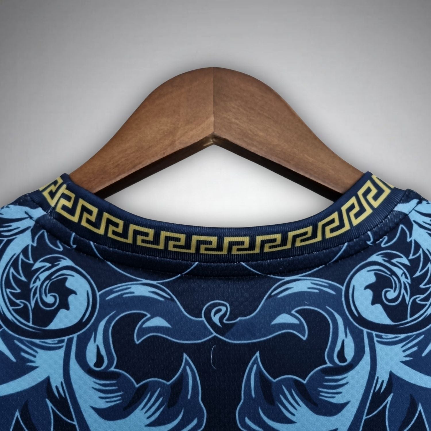Italy "Versace" Premium Dark Blue Kit from FootballPrestige.club - Premium Football Kits