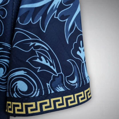 Italy "Versace" Premium Dark Blue Kit from FootballPrestige.com - Premium Football Kits