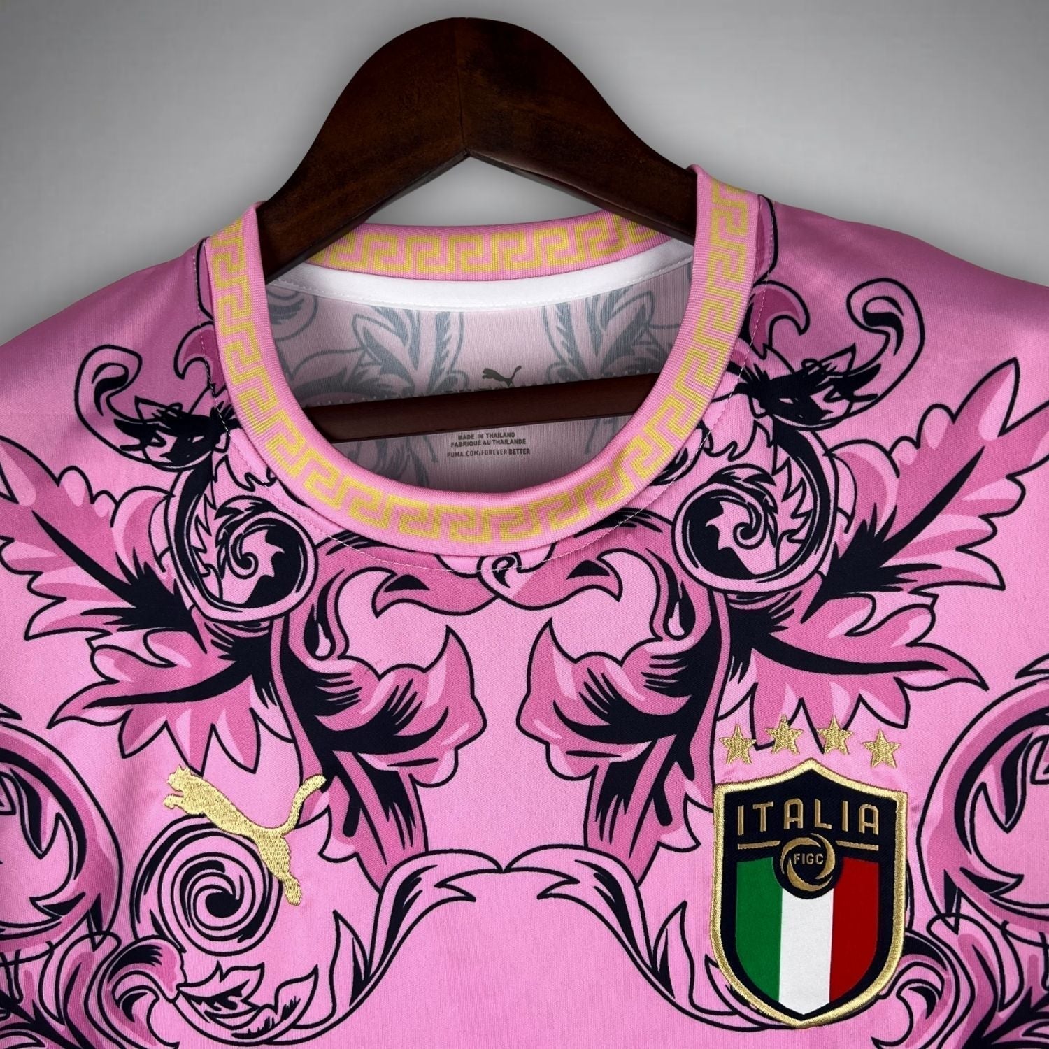 Italy "Versace" Premium Pink Kit from FootballPrestige.com - Premium Football Kits