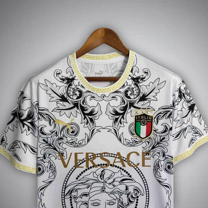 Italy "Versace" Premium White Kit from FootballPrestige.com - Premium Football Kits