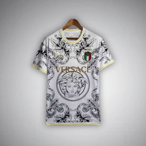Italy "Versace" Premium White Kit from FootballPrestige.com - Premium Football Kits