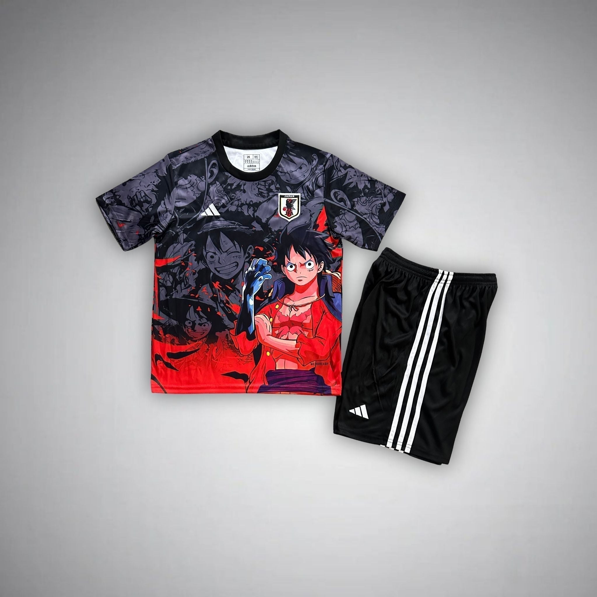 Japan "Straw Hat Luffy" Premium Kids Size Kit from FootballPrestige.club - Premium Football Kits