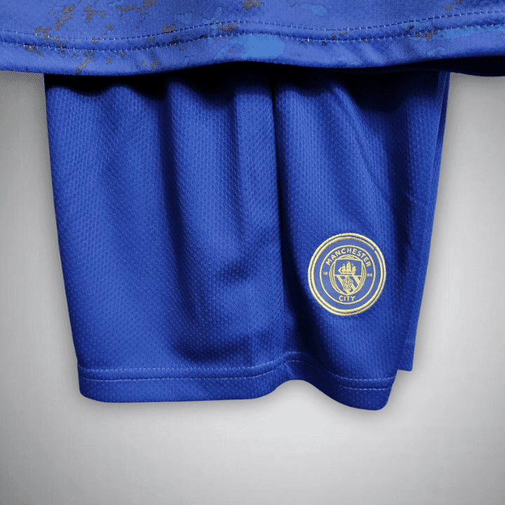 Manchester City "Navy Fusion" Premium Kids Size Kit from FootballPrestige.com - Premium Football Kits