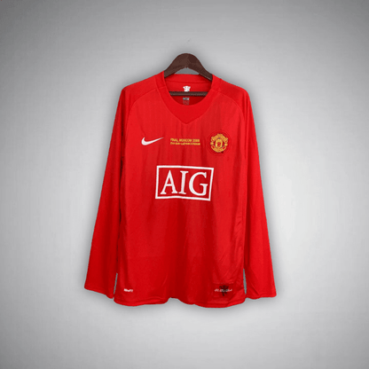 Manchester United 2007 - 2008 Home Kit - Premium Quality Kits at FootballPrestige.store