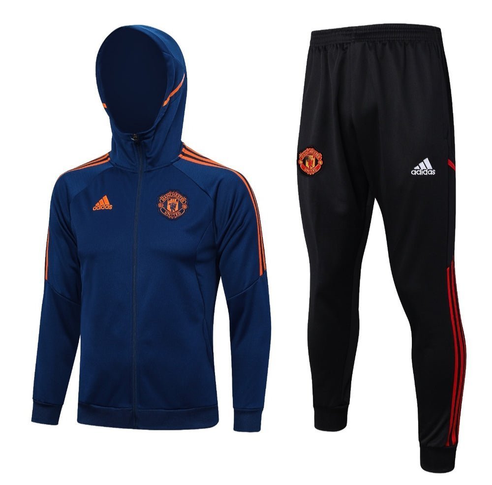 Manchester United Dark Blue Premium Tracksuit - Premium Quality Kits at FootballPrestige.store