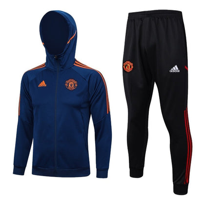 Manchester United Dark Blue Premium Tracksuit - Premium Quality Kits at FootballPrestige.store