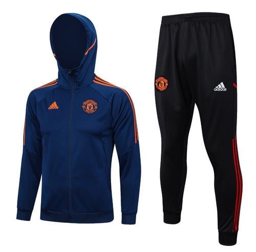 Manchester United Dark Blue Premium Tracksuit - Premium Quality Kits at FootballPrestige.store