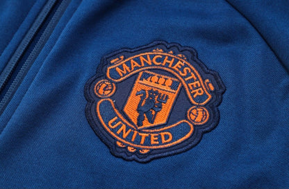 Manchester United Dark Blue Premium Tracksuit - Premium Quality Kits at FootballPrestige.store