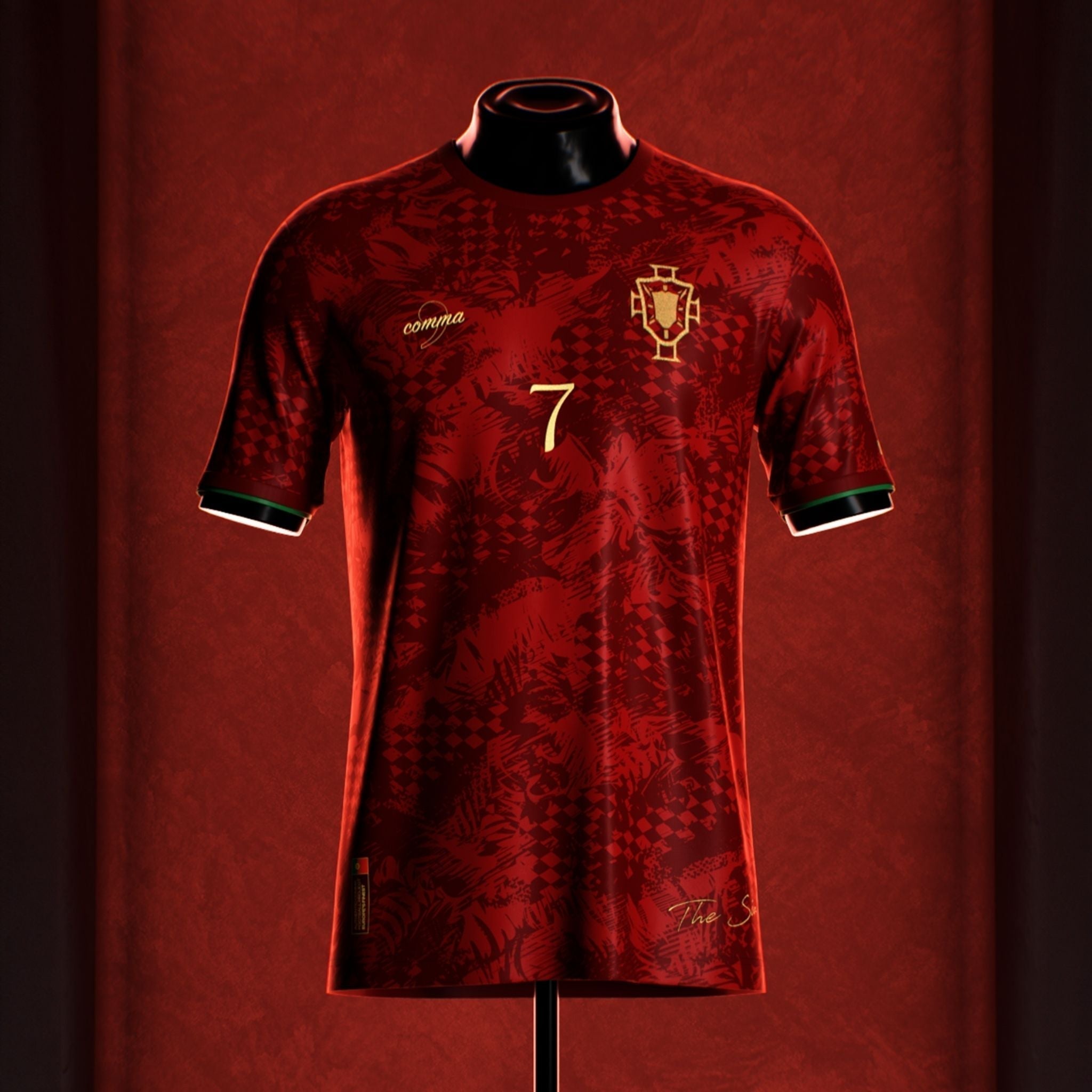 Portugal "The Siu" Premium Red Kit from FootballPrestige.club - Premium Football Kits