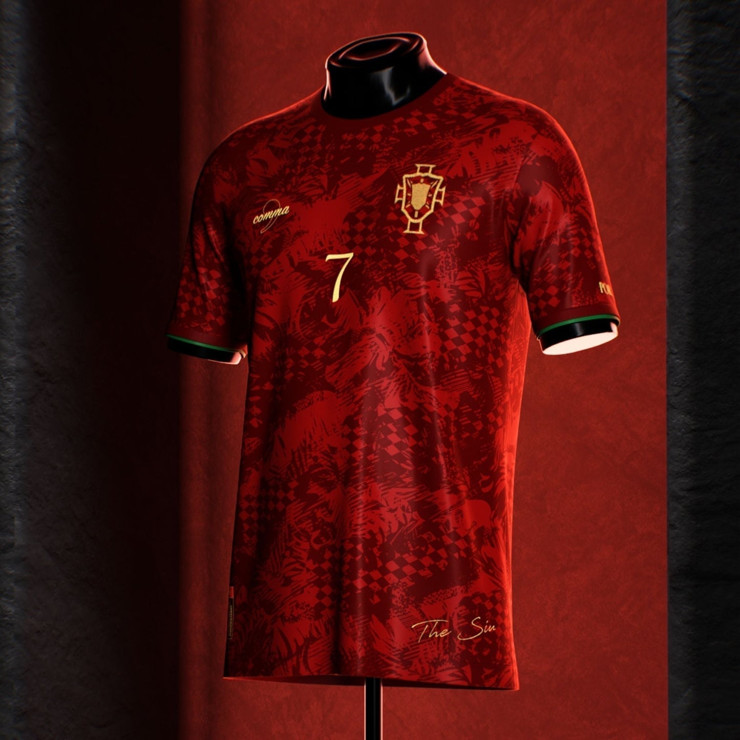 Portugal "The Siu" Premium Red Kit from FootballPrestige.com - Premium Football Kits